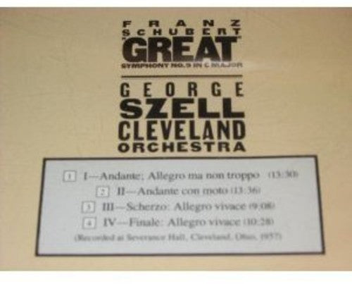 Schubert / Szell / Cleveland Orch: Sym No 9 Great - CD