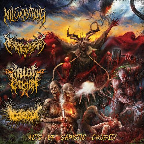 Kill Everything & Necroticgorebeast: Acts Of Sadistic Cruelty: 4 Way Split - COMPACT DISCS