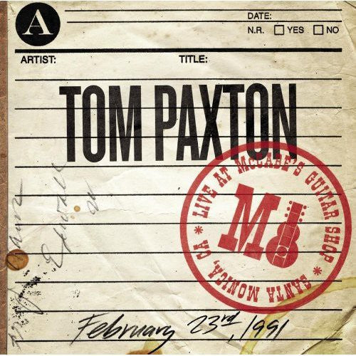 Tom Paxton: Live at McCabe's Guitar Shop - CD
