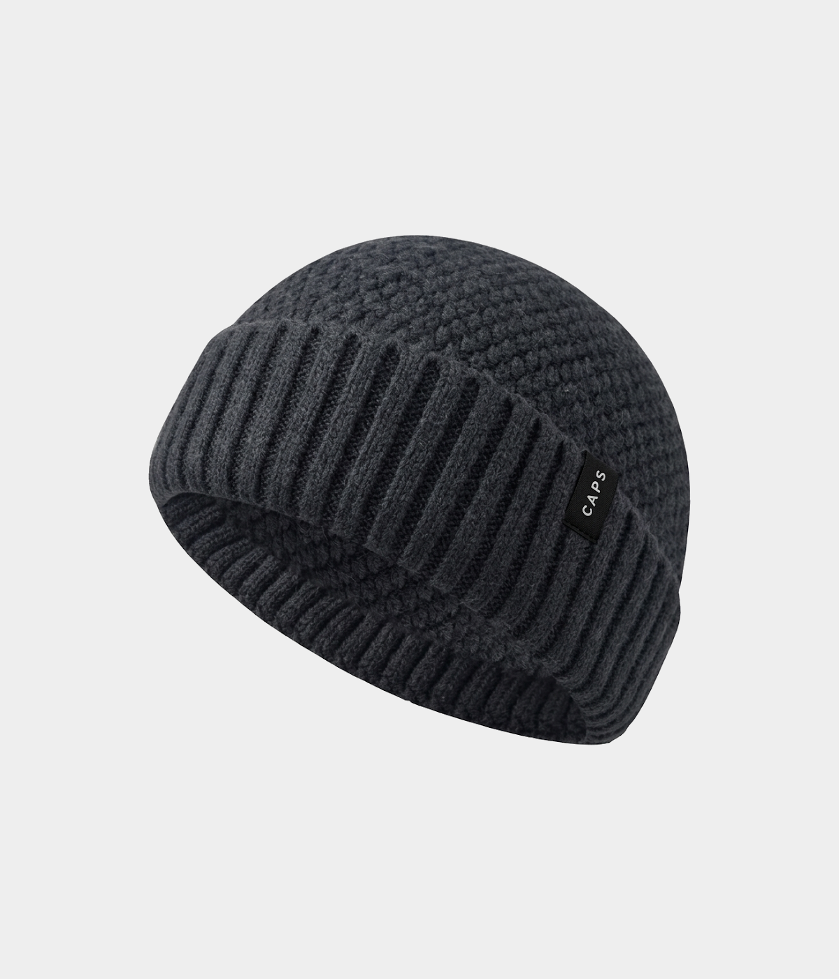LOGO RIBBED FISHERMAN BEANIE.