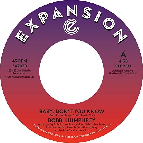 Bobbie Humphrey: Baby Don't You Know - 7-INCH SINGLE