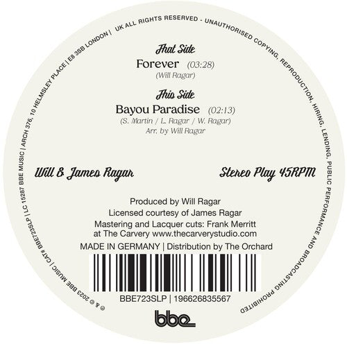 Will & James Ragar: Forever / Bayou Paradise - 7-INCH SINGLE