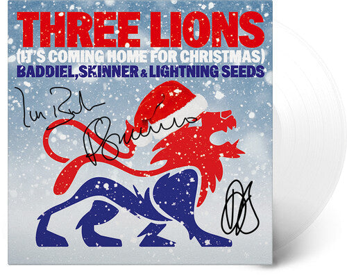 Baddiel, Skinner / Lightning Seeds: Three Lions (It's Coming Home For Christmas) - Limited Autographed White Colored Vinyl - 7-INCH SINGLE
