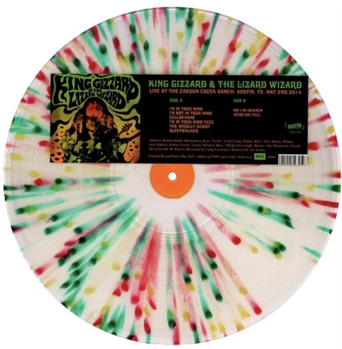 King Gizzard and the Lizard Wizard: Live At The Carson Creek Ranch Austin TX May 2nd 2014 - Splatter Colored Vinyl -VINYL