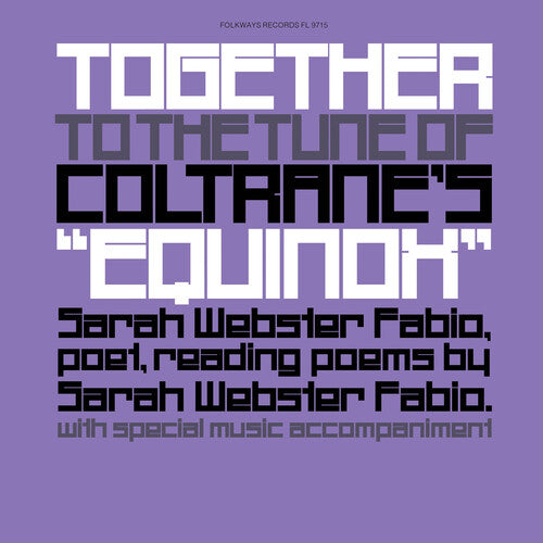 Sarah Webster Fabio: Together to the Tune of Coltrane's equinox -VINYL