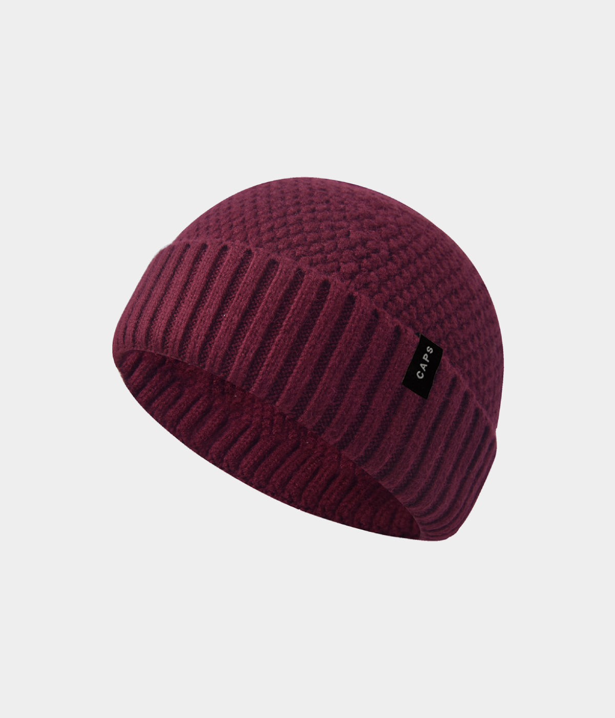 LOGO RIBBED FISHERMAN BEANIE.