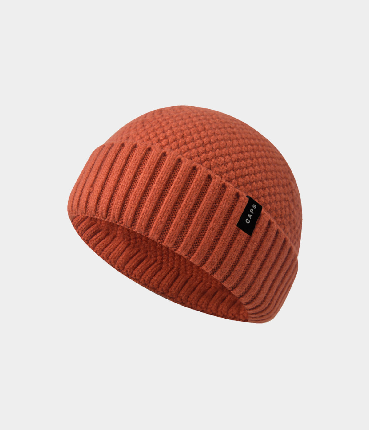 LOGO RIBBED FISHERMAN BEANIE.