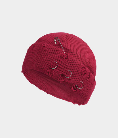 PIERCED FISHERMAN BEANIE.