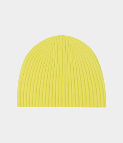 RIB KNIT BEANIE.